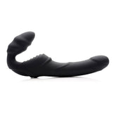 Slim Rider Ribbed Vibrating Silicone Strapless Strap On Strap On Sextoys